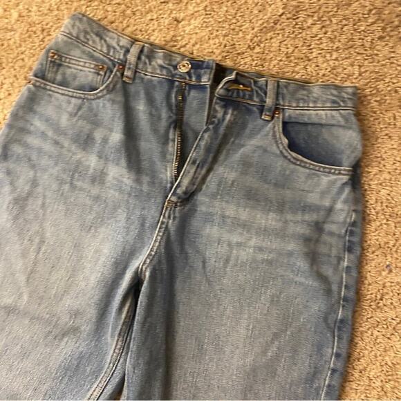 Asos Jeans denim Straight leg Rip Knee tapered straight boyfriend Denim SZ 30x32 - Picture 3 of 6